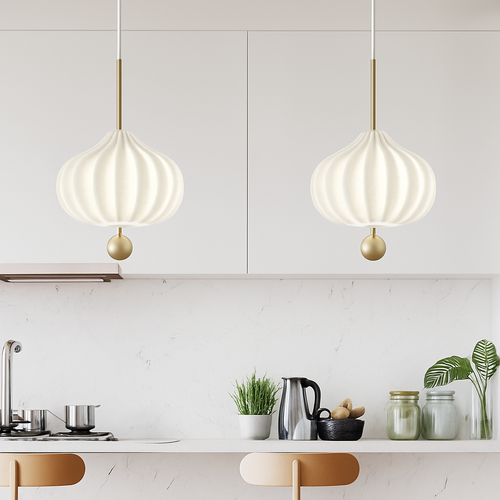 lampe suspendue moderne en verre avec fil réglable en métal - vue 2 sur 8
