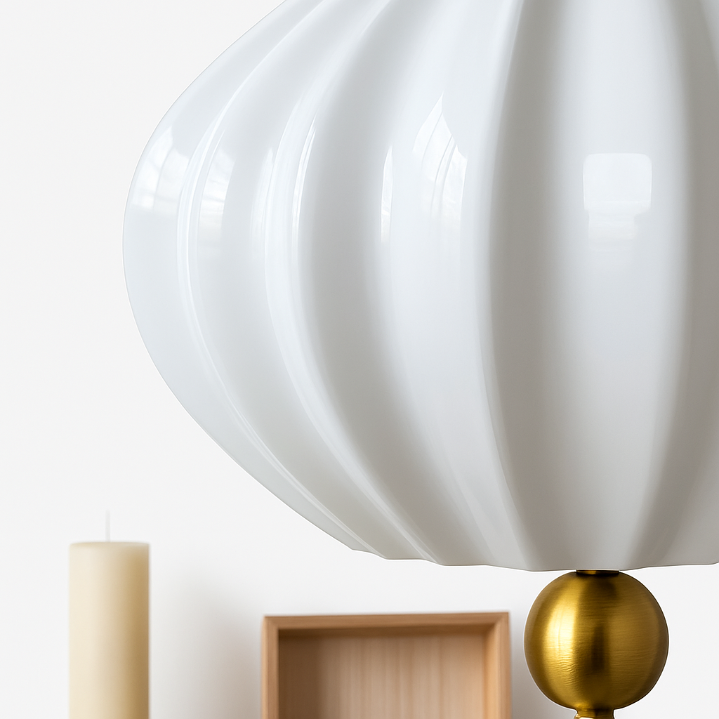 lampe suspendue moderne en verre avec fil réglable en métal - vue 6 sur 8