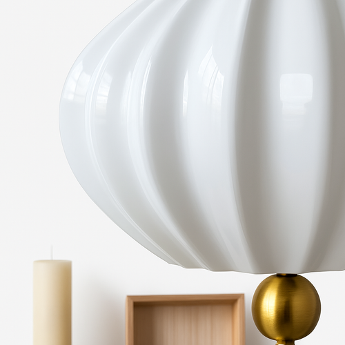lampe suspendue moderne en verre avec fil réglable en métal - vue 6 sur 8