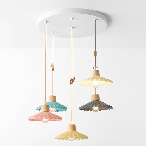 Lampe suspension simple LED nordique - vue 14 sur 16