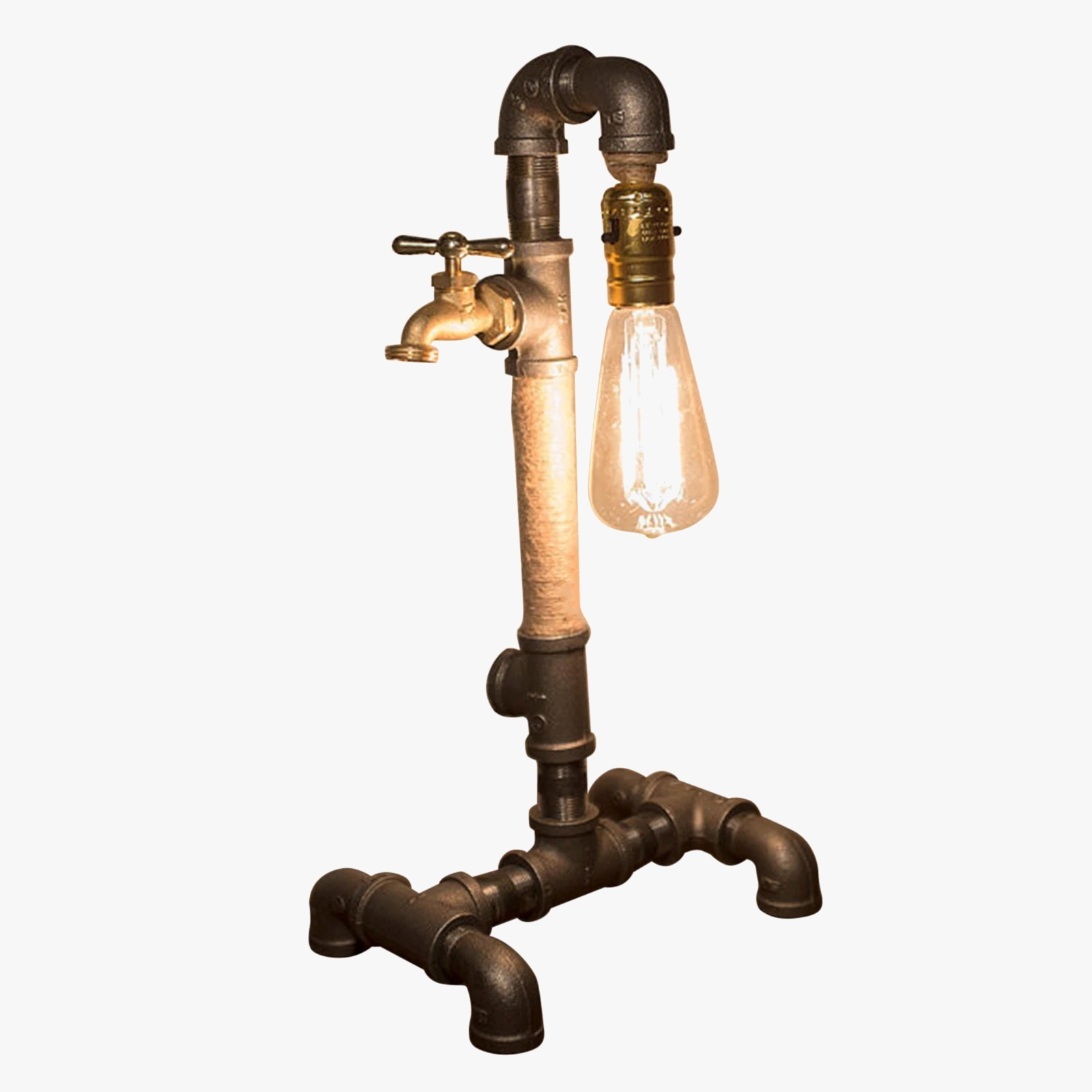 Lampes à conduite d'eau rétro industrielles Vintage en fer rouille E27 pour café