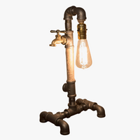 Lampes à conduite d'eau rétro industrielles Vintage en fer rouille E27 pour café