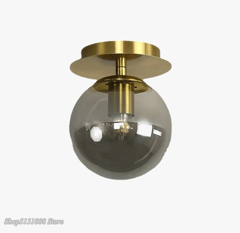 Lampes de plafond en verre boule ronde moderne pas cher pour Restaurant allée couloir balcon décoration luxe Led plafonniers
