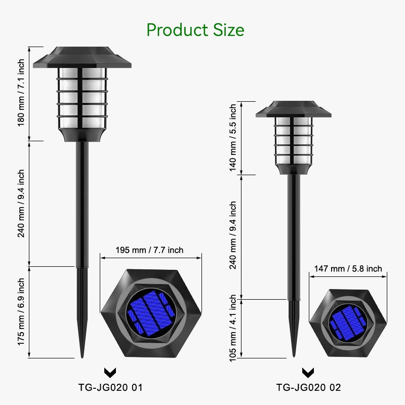 lampes solaires à flamme étanches pour décoration jardin