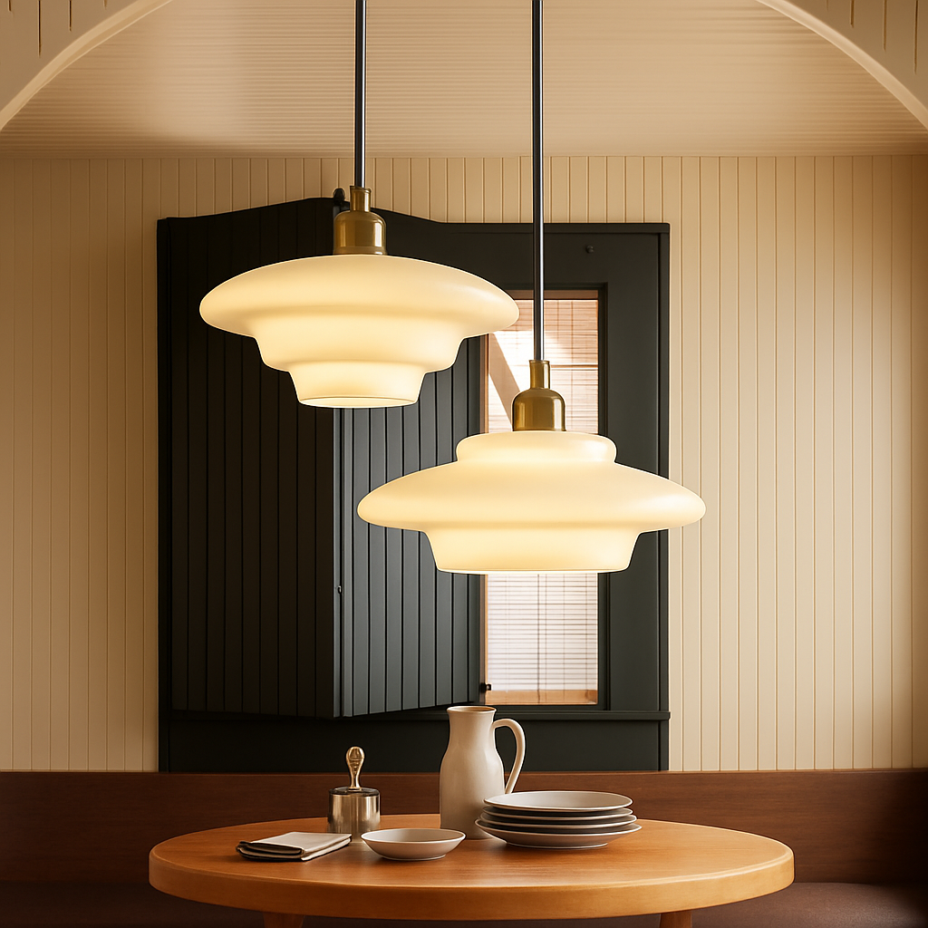 lampes suspendues led modernes art décoratif nordique crème