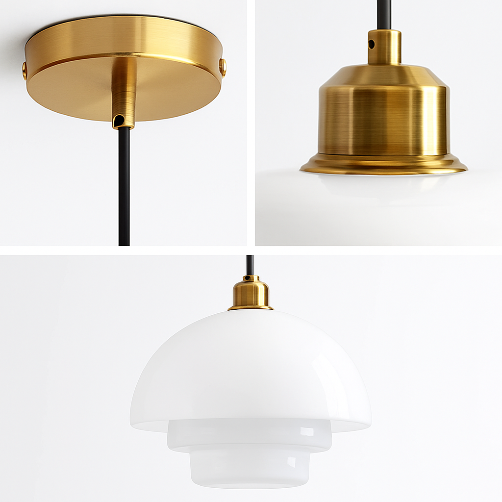 lampes suspendues led modernes art décoratif nordique crème - vue 6 sur 9