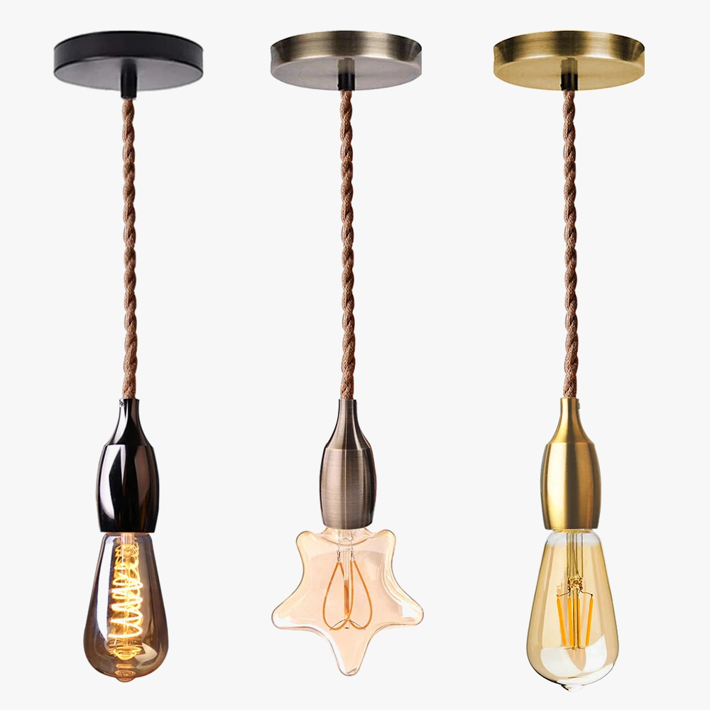 lampes suspendues modernes nordiques edison support vis aluminium décoration maison