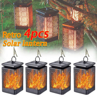 lanterne solaire extérieure à led lumière vacillante décorative