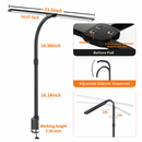 LAOPAO Lampe de bureau LED à double tête Lampes de bureau d'architecte EU/US Bureau 24W 5 modes de couleur les plus lumineux et 5 lampes de protection des yeux à intensité variable