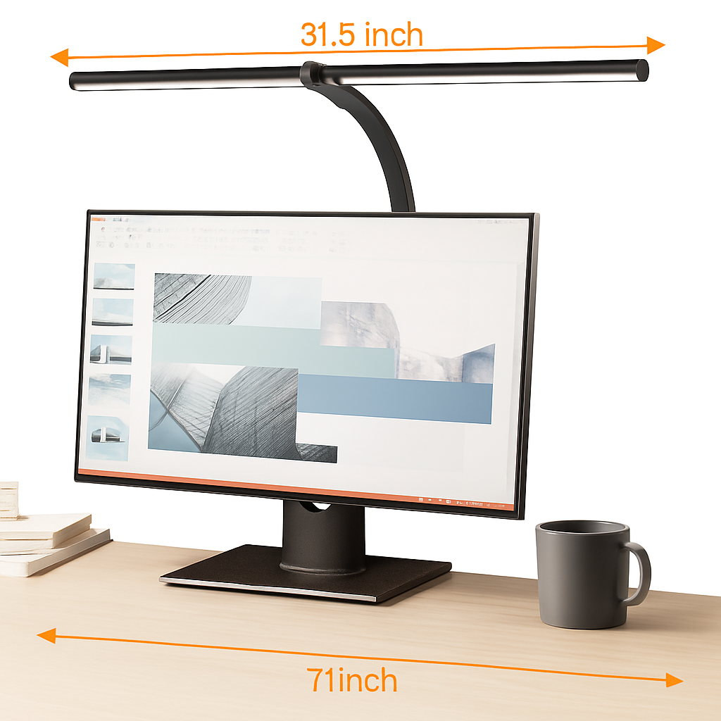 LAOPAO Lampe de bureau LED à double tête Lampes de bureau d'architecte EU/US Bureau 24W 5 modes de couleur les plus lumineux et 5 lampes de protection des yeux à intensité variable - vue 6 sur 10
