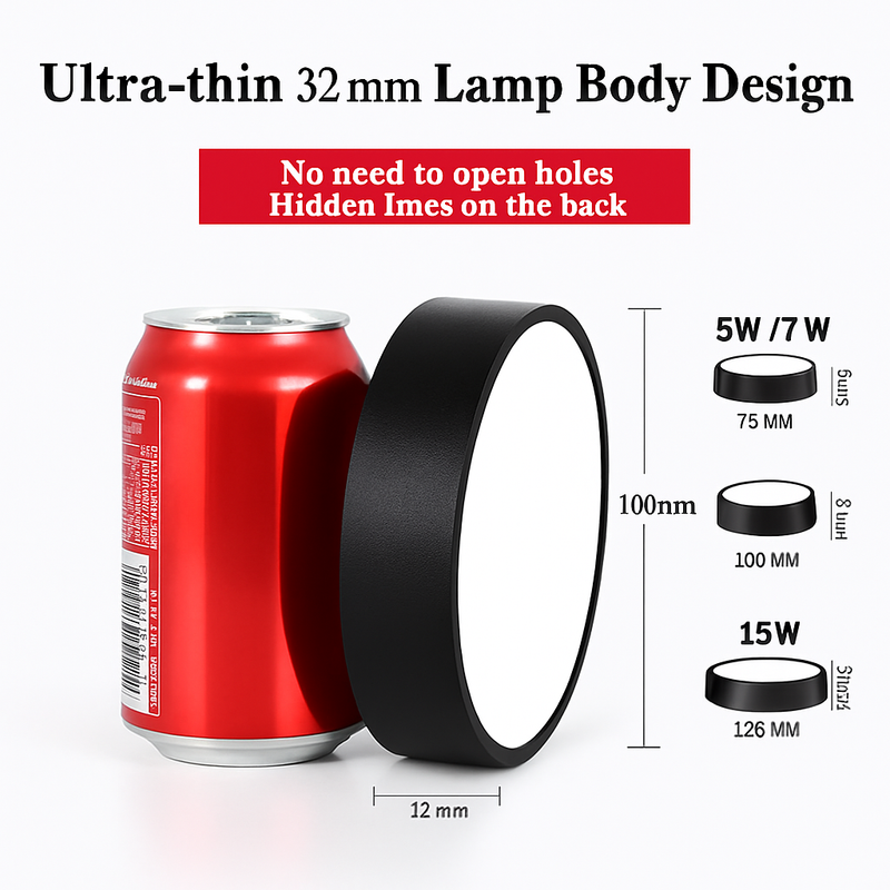 led downlight ultra mince monté en surface moderne