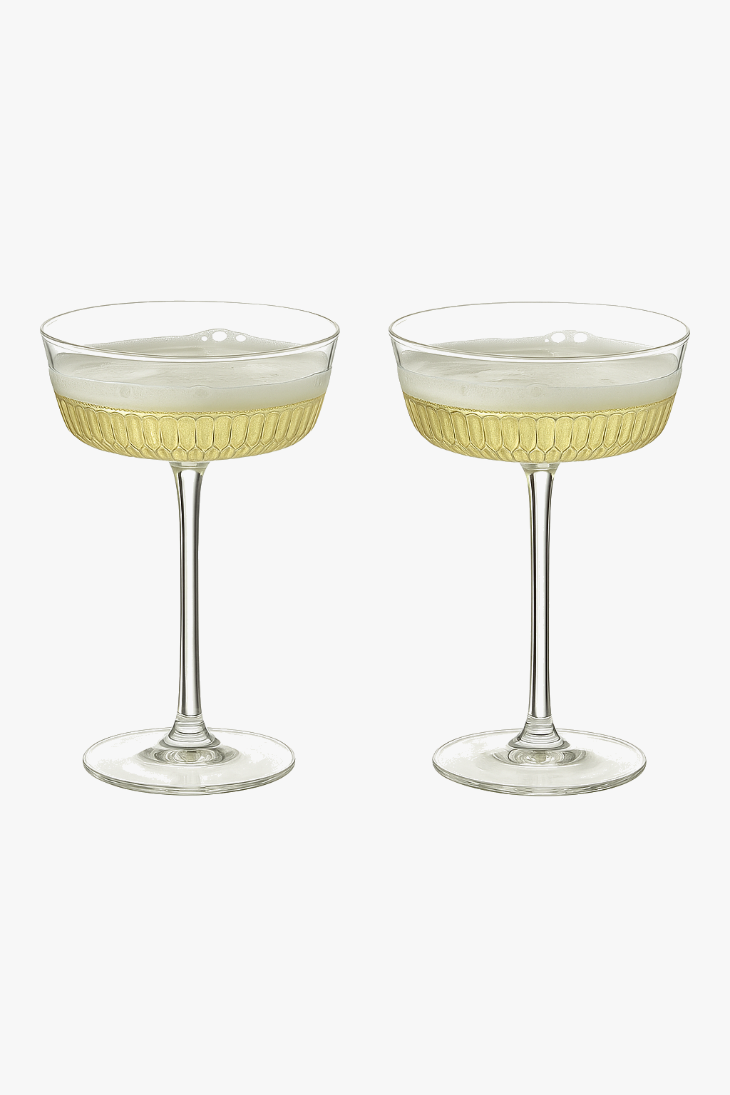 Lot 2 coupes champagne elysia verre cocktail martini