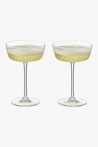 Set of 2 elysia champagne and cocktail martini glasses