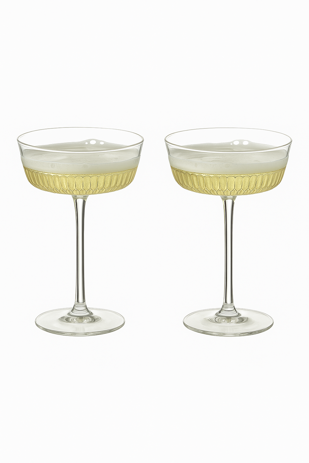 Lot 2 coupes champagne elysia verre cocktail martini - vue 2 sur 2