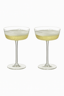 Lot 2 coupes champagne elysia verre cocktail martini