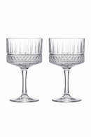 lot 2 coupes champagne elysia verre relief rétro