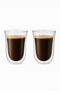 Lot 2 tasses verre double paroi isolant café