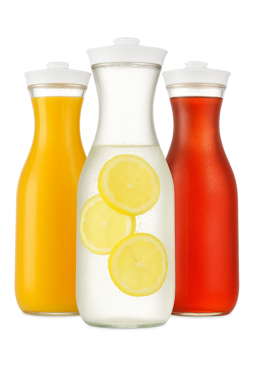 Lot 3 carafes plastique 15l couvercle clapet carré