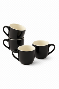 Lot 4 tasses expresso ceramique 60ml style minimal