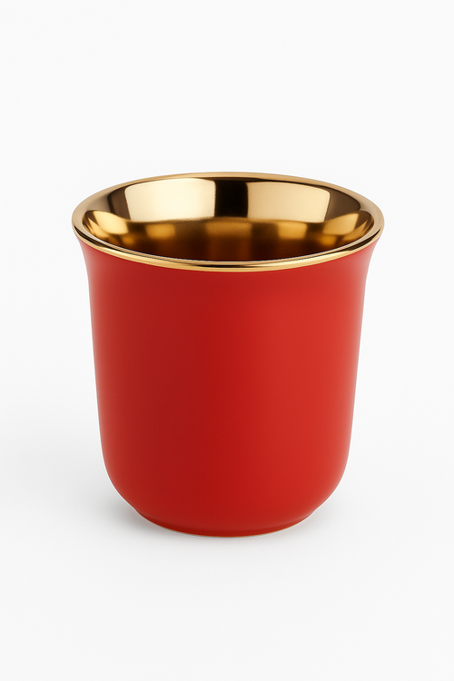Lot 4 tasses inox double paroi 80 ml