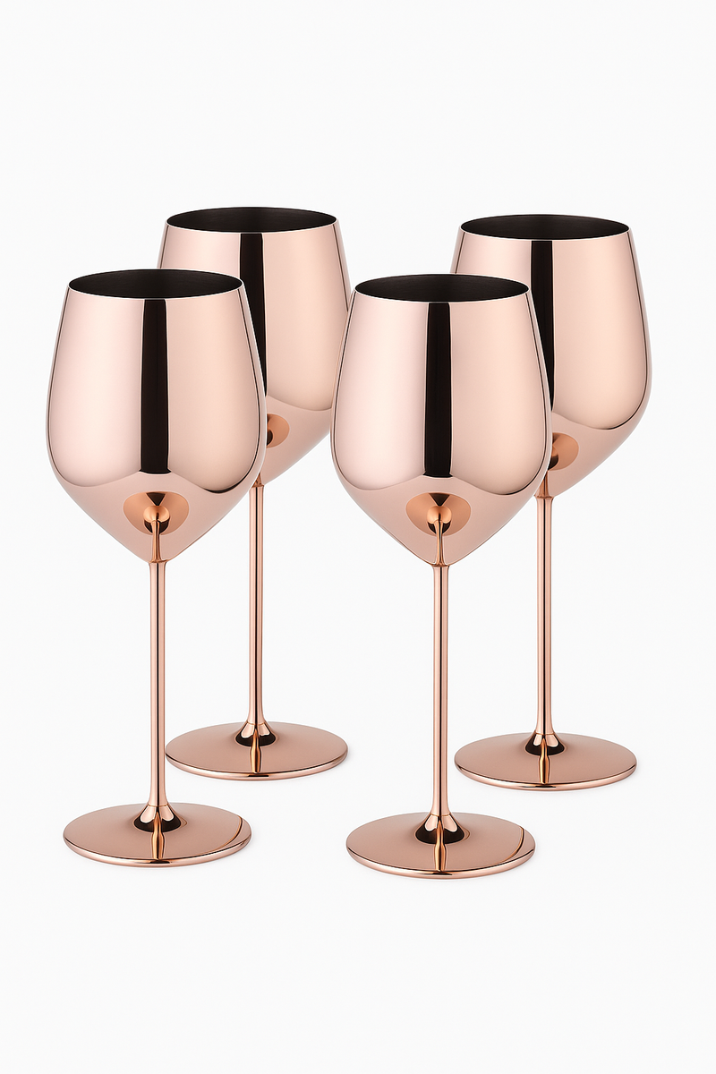Lot 4 verres cocktail inox design creatif bar