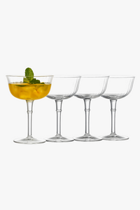 Lot 4 verres cocktail ondulés 150ml style martini