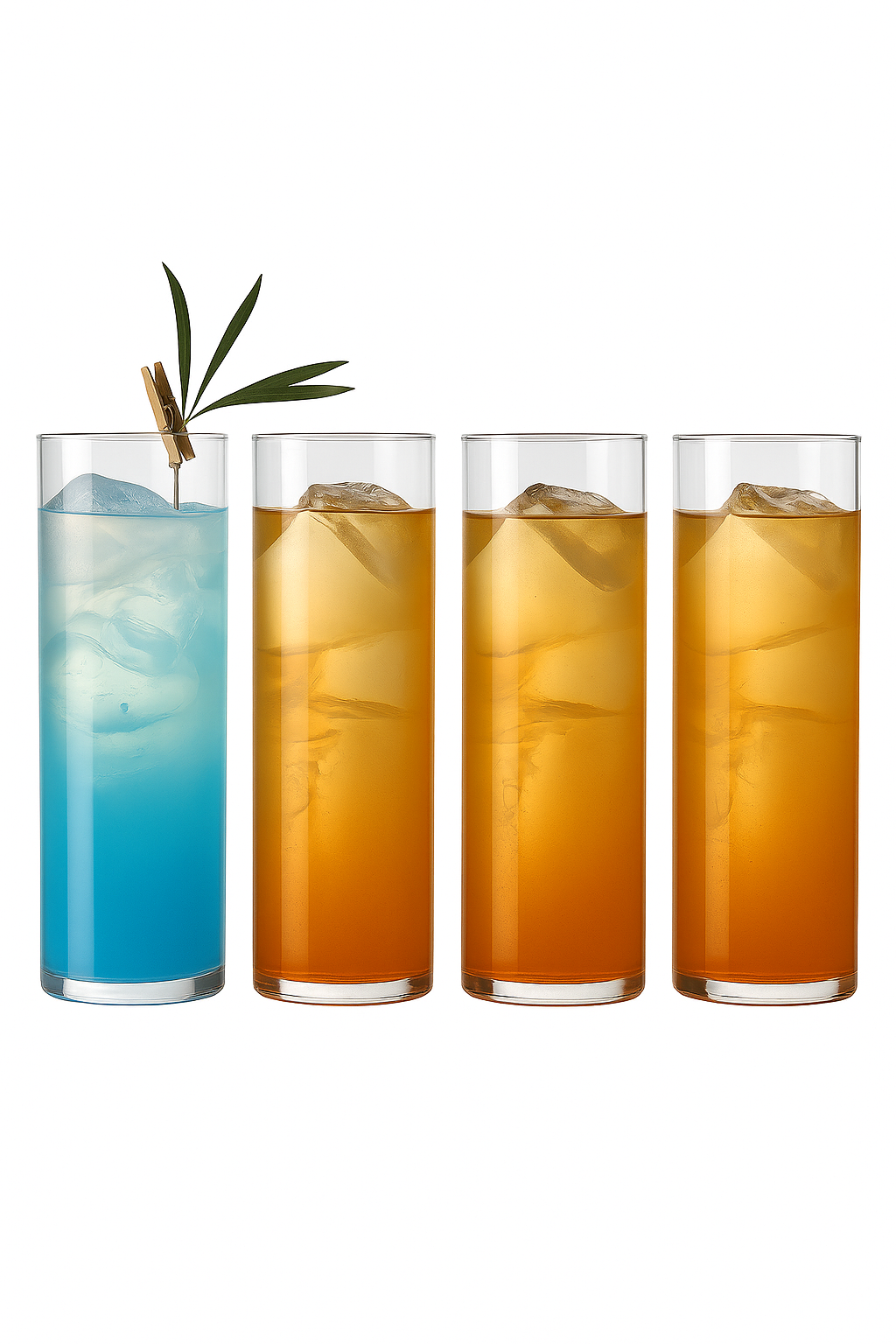 Lot 4 verres collins cristal leger motif strie - vue 3 sur 2