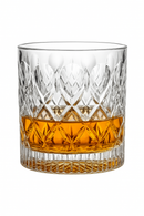 Lot 4 verres whisky old fashioned relief élégants