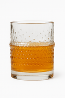 Lot 4 verres whisky relief design moderne épais