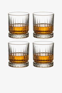 lot 4 verres whisky relief old fashioned crystal