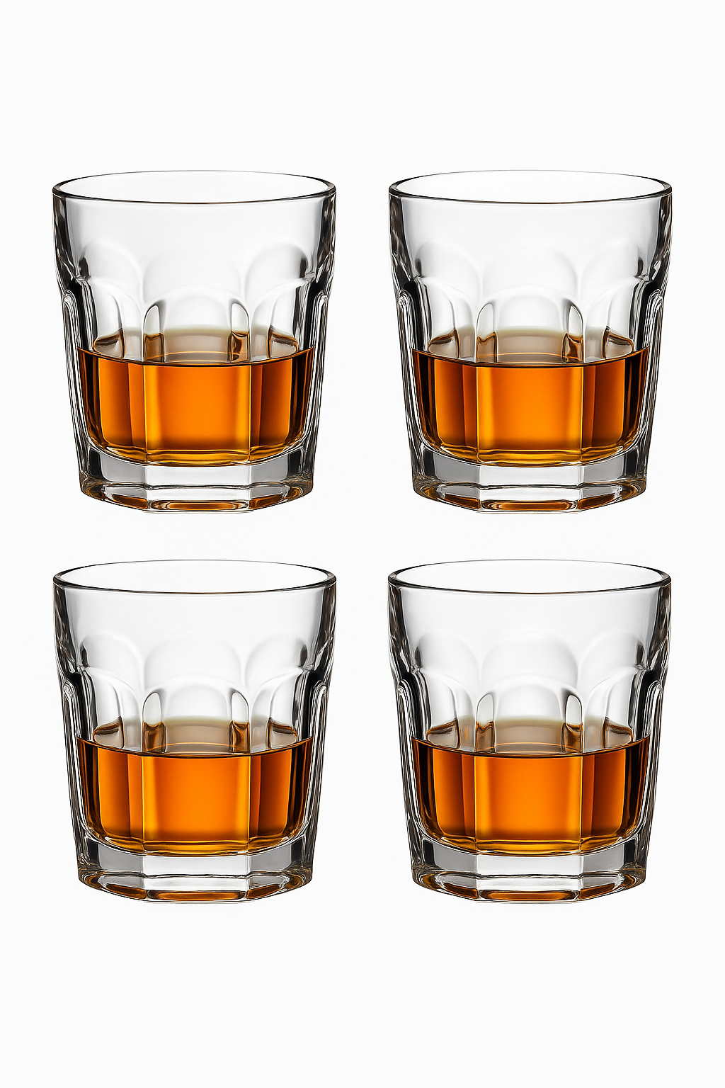 lot 4 verres whisky style old fashioned épais - vue 2 sur 2