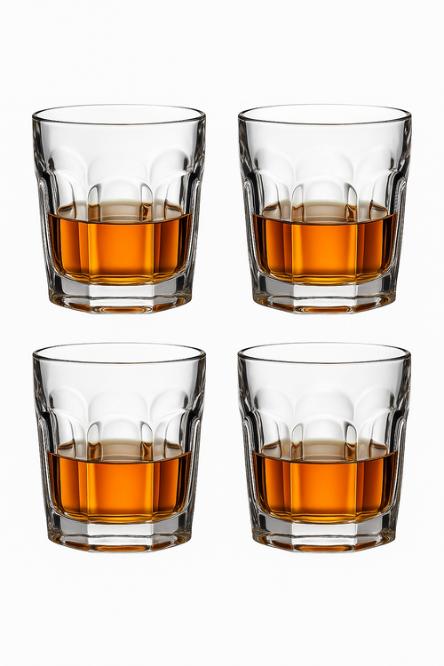lot 4 verres whisky style old fashioned épais