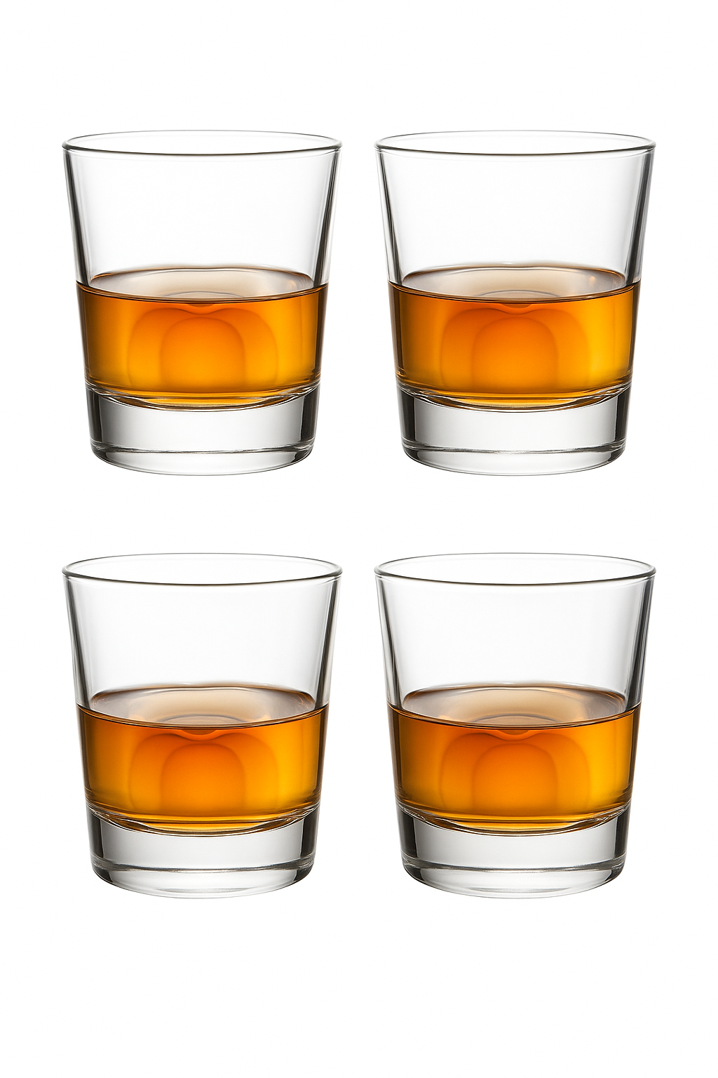 Lot 4 verres whisky style old fashioned relief - vue 2 sur 2
