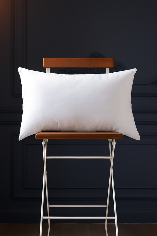 lot de 2 housses de coussin décoratives blanches rectangulaires