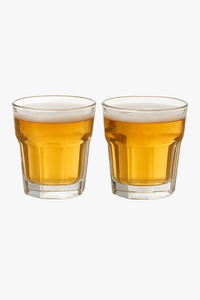 Lot de 2 petits verres cocktail transparents