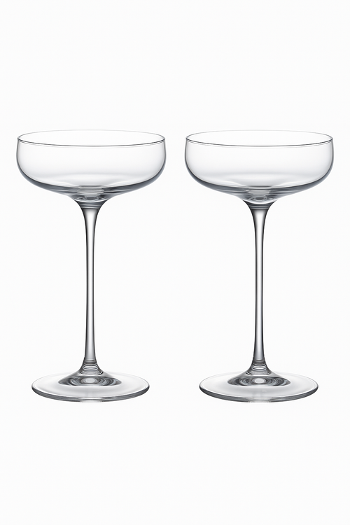 Lot de 2 verres coupe cristal 185 ml