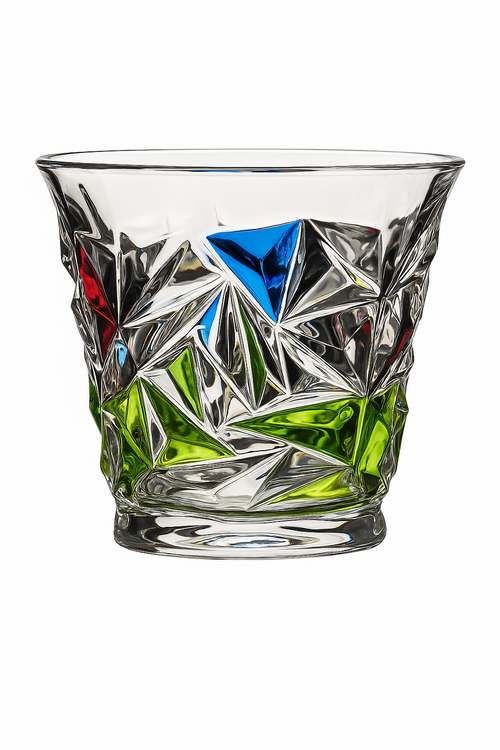 lot de 2 verres cristal gothique zecchin relief