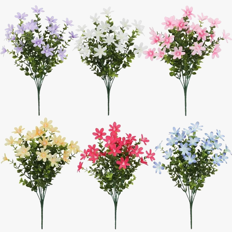 lot de 3 bouquets d eucalyptus artificiels en soie décoration intérieure