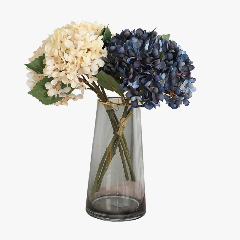 lot de 3 fleurs artificielles d'hortensia pour décoration de mariage
