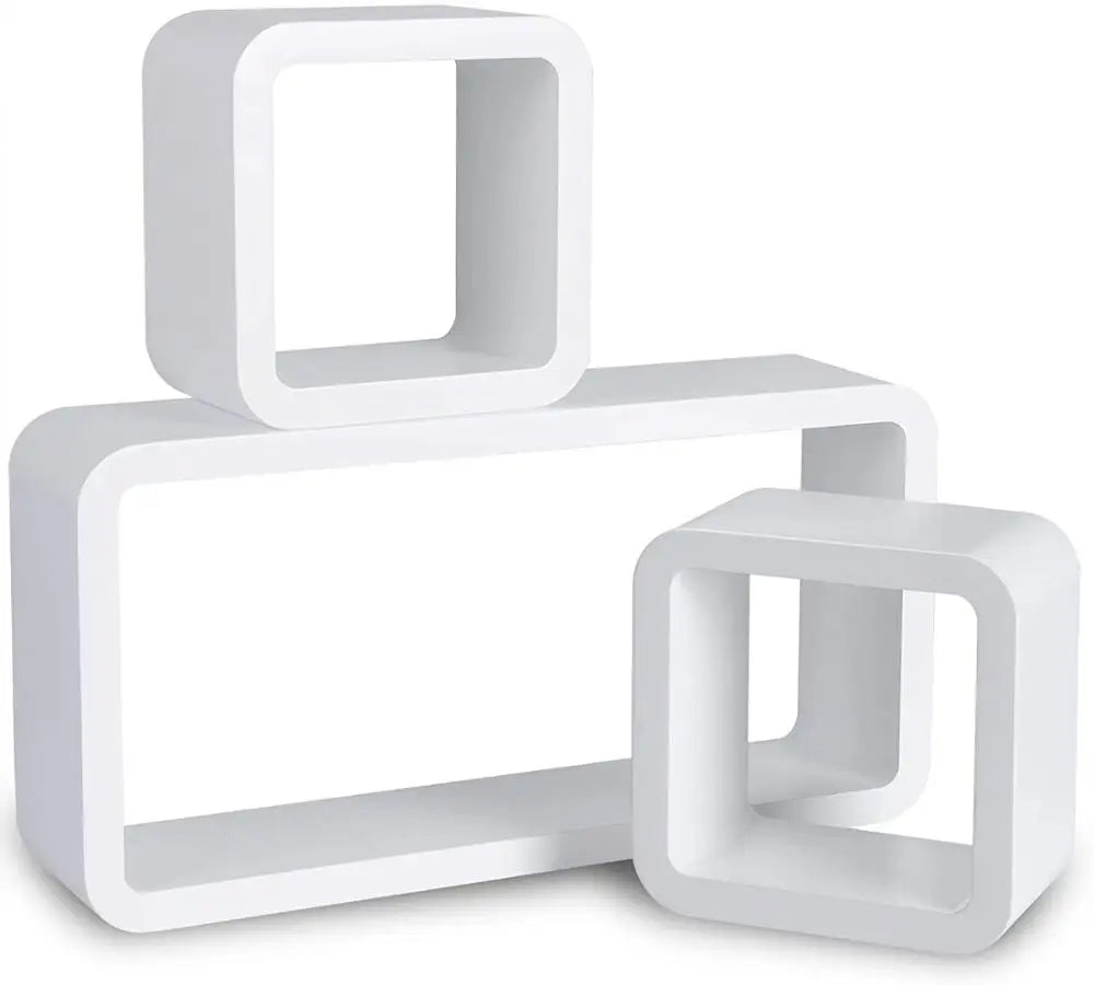 lot de 3 étagères flottantes cubes pour rangement et décoration intérieure