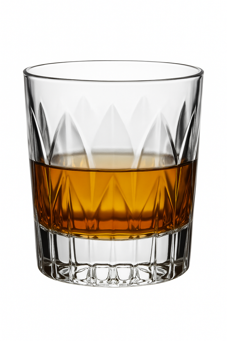 Lot de 4 verres whisky relief vintage bar