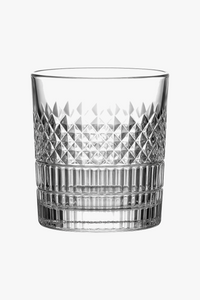Set of 4 thick embossed whisky glasses
