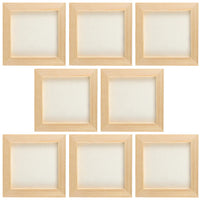 lot de 5 cadres photo en argile à décorer soi même en bois naturel