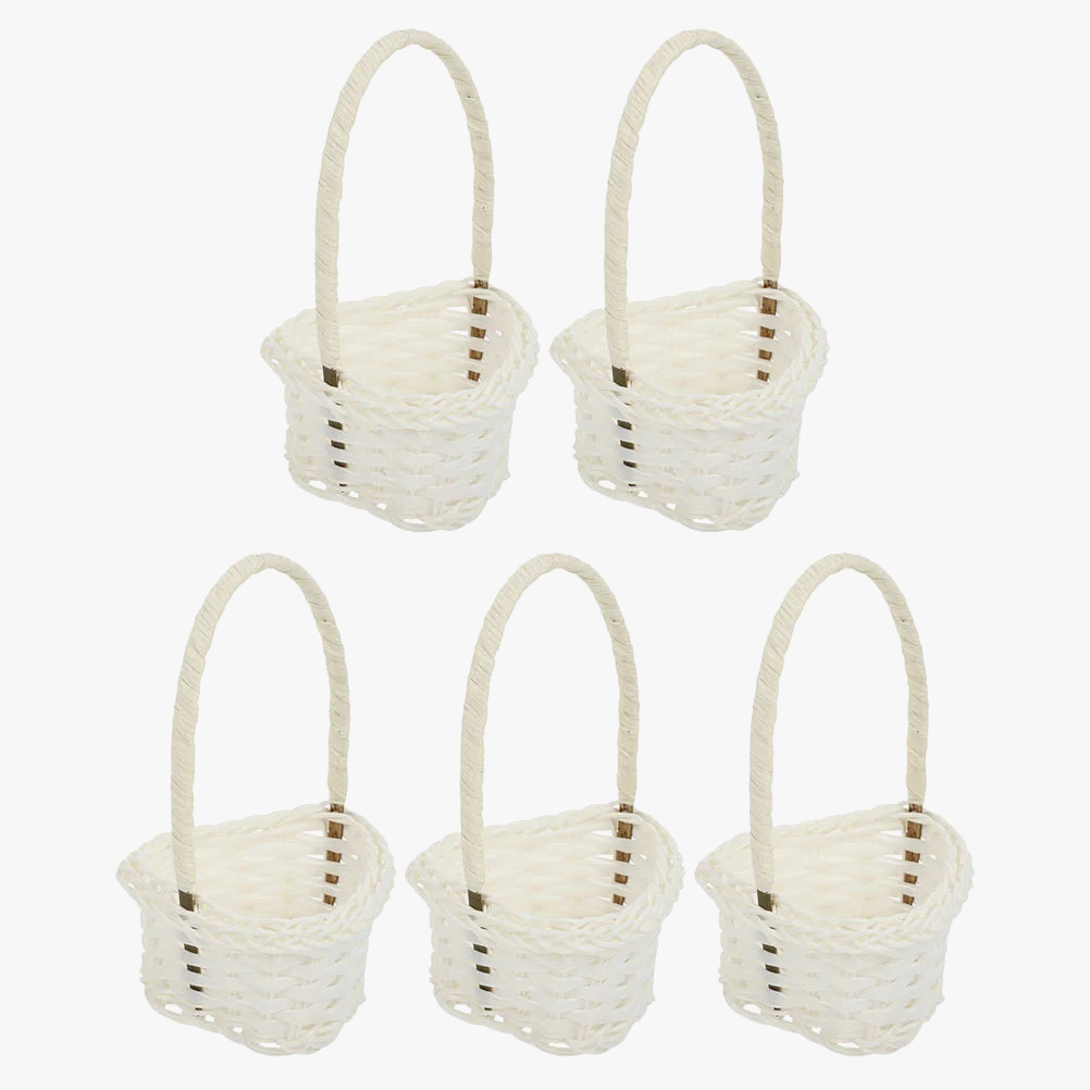 lot de 5 paniers en rotin pour un rangement élégant et pratique