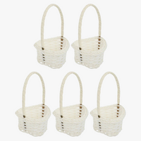 lot de 5 paniers en rotin pour un rangement élégant et pratique