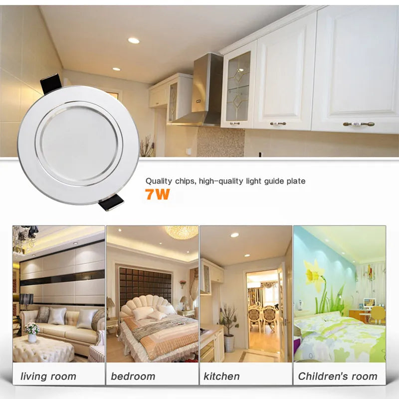 lot de 6 spots led encastrés pour éclairage intérieur