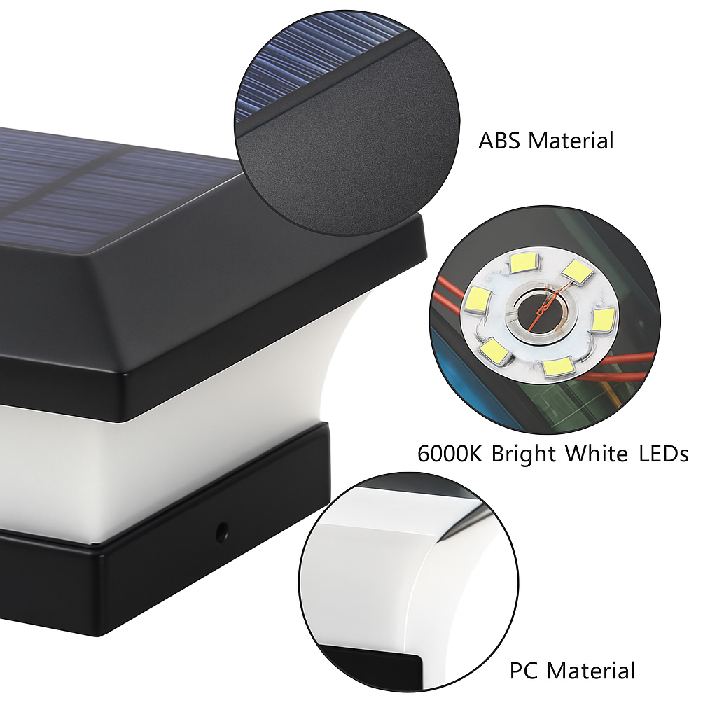 lot de lampes solaires d'extérieur à led étanches pour décoration jardin - vue 6 sur 9