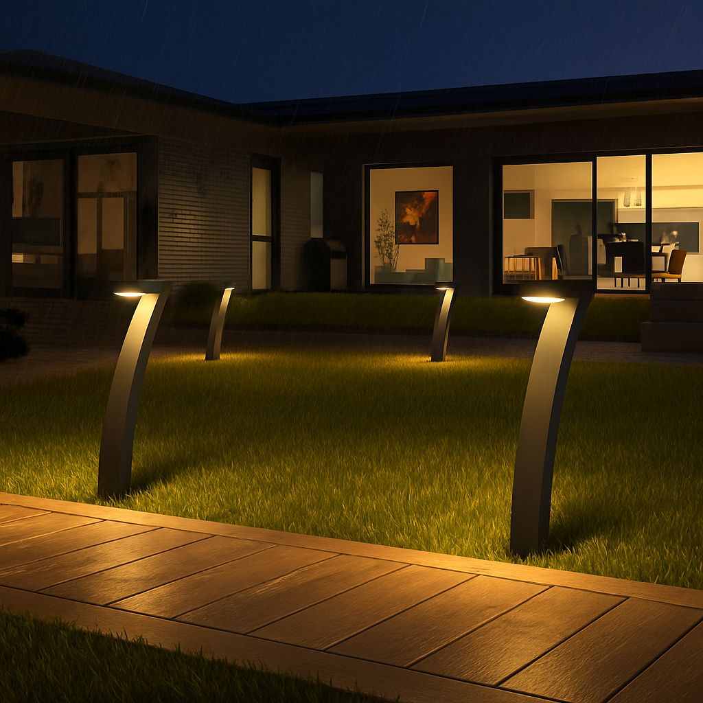 lot de lampes solaires led pour jardin éclairage extérieur décoratif - vue 6 sur 7