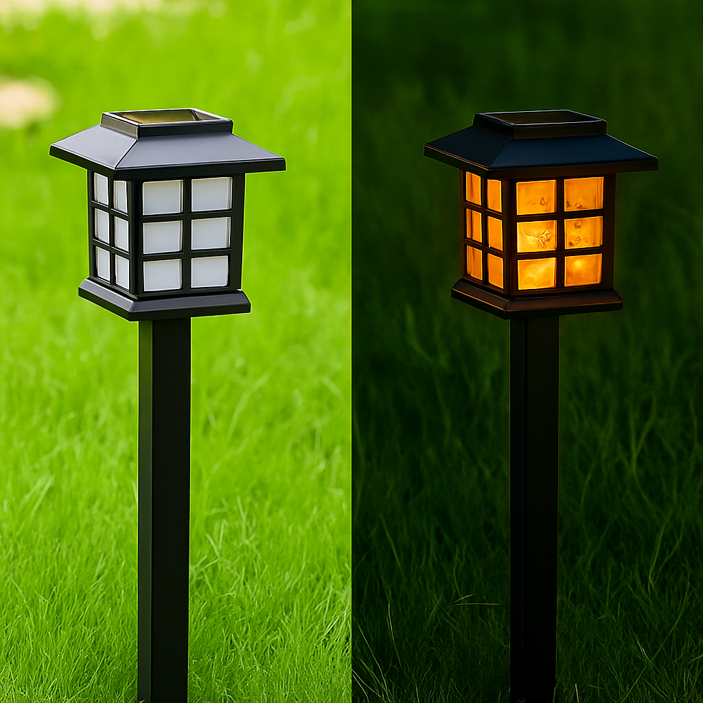 lot de lampes torches solaires décoratives pour jardin extérieur - vue 4 sur 8
