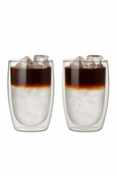 Lot tasses double paroi verre borosilicate isolant